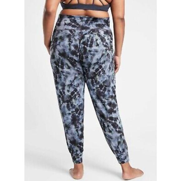 Athleta Women's Salutation Printed Jogger Pant, Calypso Navy Semi-Fitted Size XL - Picture 4 of 7